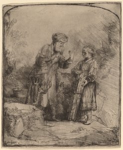 Abraham a Izák od Rembrandt van Rijn