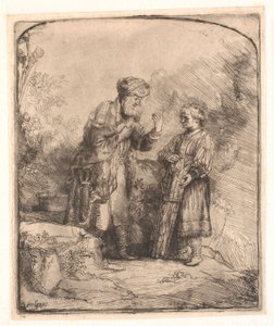 Abraham a Izák od Rembrandt van Rijn