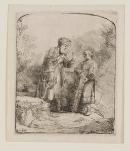 Abraham a Izák od Rembrandt van Rijn