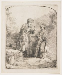 Abraham a Izák, 1645 od Rembrandt van Rijn