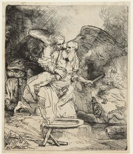 Abrahamova oběť od Rembrandt van Rijn