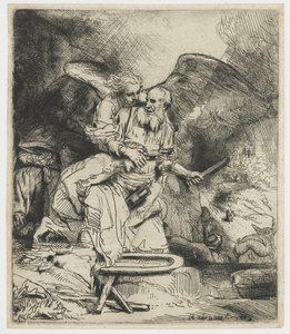 Abrahamova oběť od Rembrandt van Rijn