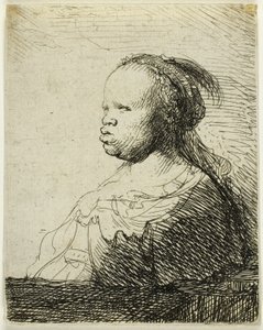 Africká žena od Rembrandt van Rijn
