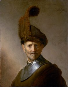 Starý muž ve vojenském kostýmu (dříve nazývaný Portrét Rembrandtova otce), kolem roku 1630