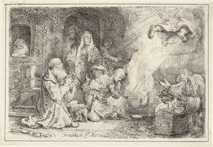 Anděl odcházející z rodiny Tobiášových, 1641 od Rembrandt van Rijn