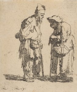 Žebrák a žebrák mluví, 1630., 1630. od Rembrandt van Rijn