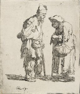 Konverzace žebráka a žebráka, 1630 od Rembrandt van Rijn