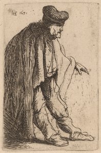 Žebrák s nataženou levou rukou od Rembrandt van Rijn