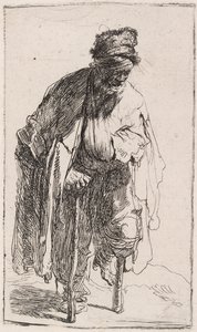 Žebrák s dřevěnou nohou, kolem 1630. od Rembrandt van Rijn
