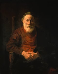 Portrét starého muže v červeném hábitu od Rembrandt van Rijn