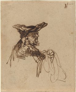 Busta staršího muže v ploché čepici od Rembrandt van Rijn