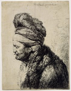 Druhá orientální hlava od Rembrandt van Rijn