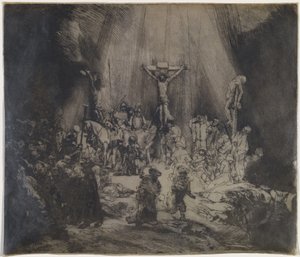 Kristus ukřižovaný mezi dvěma zloději (Tři kříže) od Rembrandt van Rijn