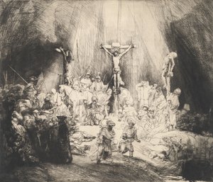 Kristus ukřižovaný mezi dvěma zloději Tři kříže, 1653. od Rembrandt van Rijn