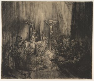 Kristus ukřižovaný mezi dvěma zloději: Tři kříže, ca. 1660. od Rembrandt van Rijn
