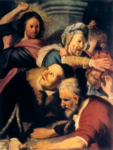 Kristus vyhání směnárníky z chrámu, 1626 od Rembrandt van Rijn