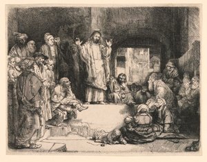 Kristovo kázání („La Petit Tombe“) od Rembrandt van Rijn