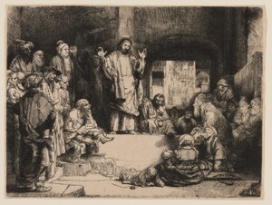 Kristovo kázání od Rembrandt van Rijn