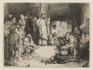 Kristus káže od Rembrandt van Rijn