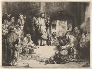 Kristovo kázání, zvané La Petite Tombe, ca. 1657. od Rembrandt van Rijn