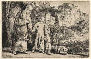 Kristus se vrací z chrámu se svými rodiči od Rembrandt van Rijn