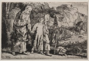 Kristus se vrací z chrámu se svými rodiči, 1654. od Rembrandt van Rijn