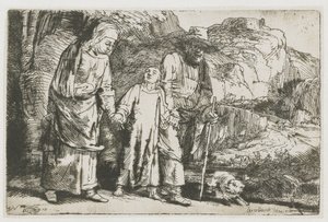 Kristus se vrací z chrámu se svými rodiči Kristus se vrací z chrámu se svými rodiči od Rembrandt van Rijn