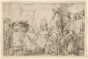 Kristus sedící a diskutující s učenými od Rembrandt van Rijn