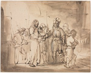 Kristus vzat před Kaifášem od Rembrandt van Rijn