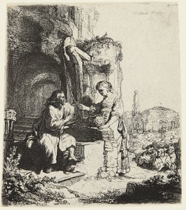 Kristus a žena ze Samaří od Rembrandt van Rijn