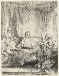 Kristus v Emauzích od Rembrandt van Rijn