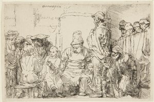 Kristus sedící a diskutující s učenými od Rembrandt van Rijn