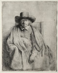 Clement de Jonghe, tiskař, 1651. od Rembrandt van Rijn