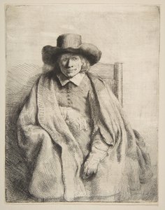 Clement de Jonghe, tiskař, 1651. od Rembrandt van Rijn