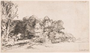 Trs stromů s výhledem od Rembrandt van Rijn