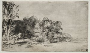 Trs stromů s výhledem, 1652. od Rembrandt van Rijn