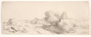 Kontraprůvod k dílu „Krajina s mlékařem“ od Rembrandt van Rijn