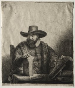 Cornelis Claesz Anslo, mennonitský kazatel od Rembrandt van Rijn
