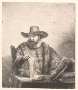 Cornelis Claesz Anslo, mennonitský kazatel od Rembrandt van Rijn