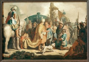 David klečí před Saulem s hlavou Goliáše od Rembrandt van Rijn