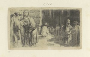 De Farizeeers v de Tempel Kolekce osmdesáti pěti původních tisků (název série) od Rembrandt van Rijn
