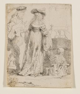 Smrt, která se zjevila manželskému páru z otevřeného hrobu od Rembrandt van Rijn