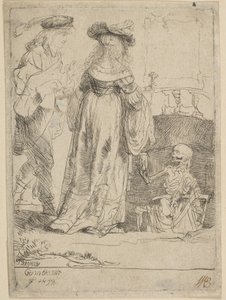 Smrt zjevující se manželskému páru z otevřeného hrobu, 1639. od Rembrandt van Rijn
