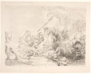 Velký lov na lva od Rembrandt van Rijn