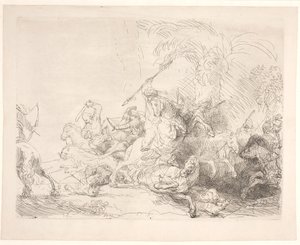 Velký lov na lva od Rembrandt van Rijn