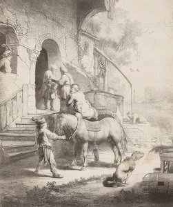 Dobrý samaritán. 1633 od Rembrandt van Rijn