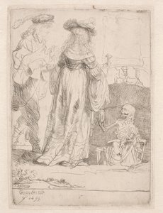 Mladý pár a smrt od Rembrandt van Rijn