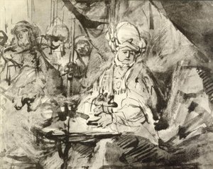 Umývání Pilátových rukou od Rembrandt van Rijn