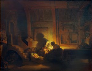 Svatá rodina od Rembrandt van Rijn