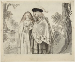 Muž s bílým perem od Rembrandt van Rijn